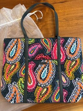 Vera Bradley Quilted Paisley Tote Bag